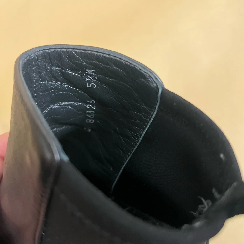 Stuart Weitzman Otherhalf Black Nappa Leather Block Heel Ankle Boots Womens 5.5 - Picture 7 of 9